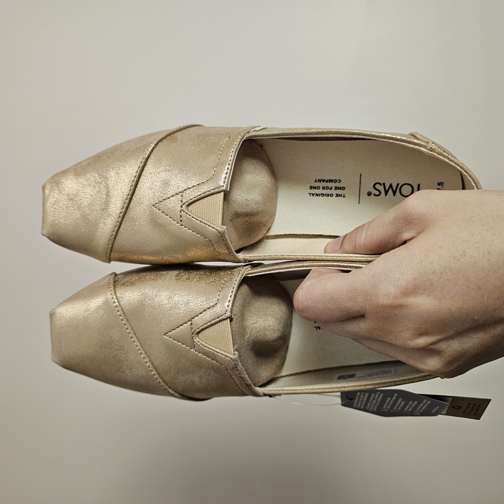 TOMS Alpargata Shoes in Champagne Shimmer